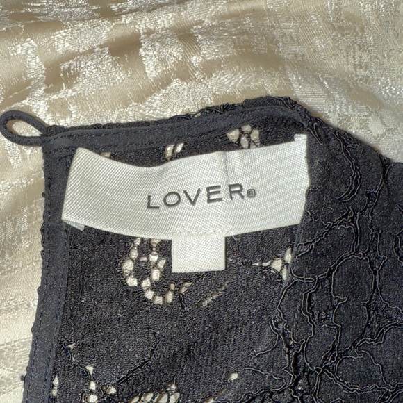 Lover Black Floral Lace Cropped Blouse - Picture 3 of 5